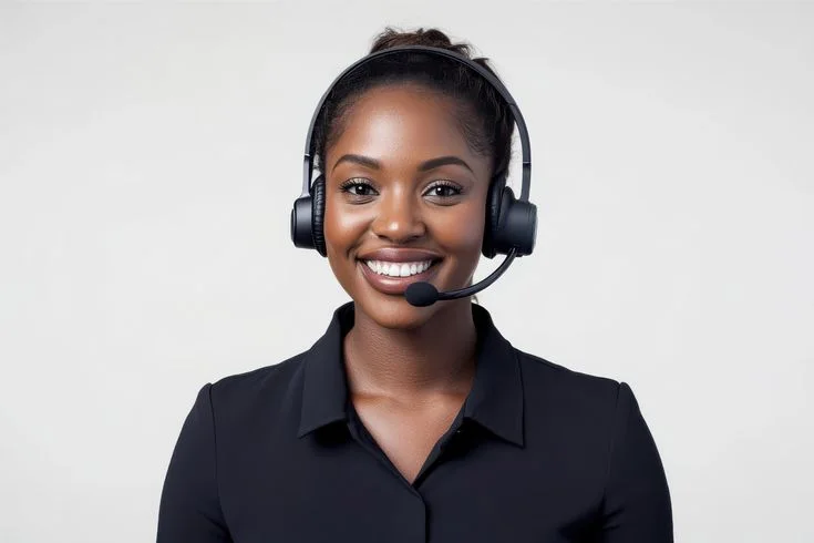 Conseillère Elit'Com prête à répondre à votre appel